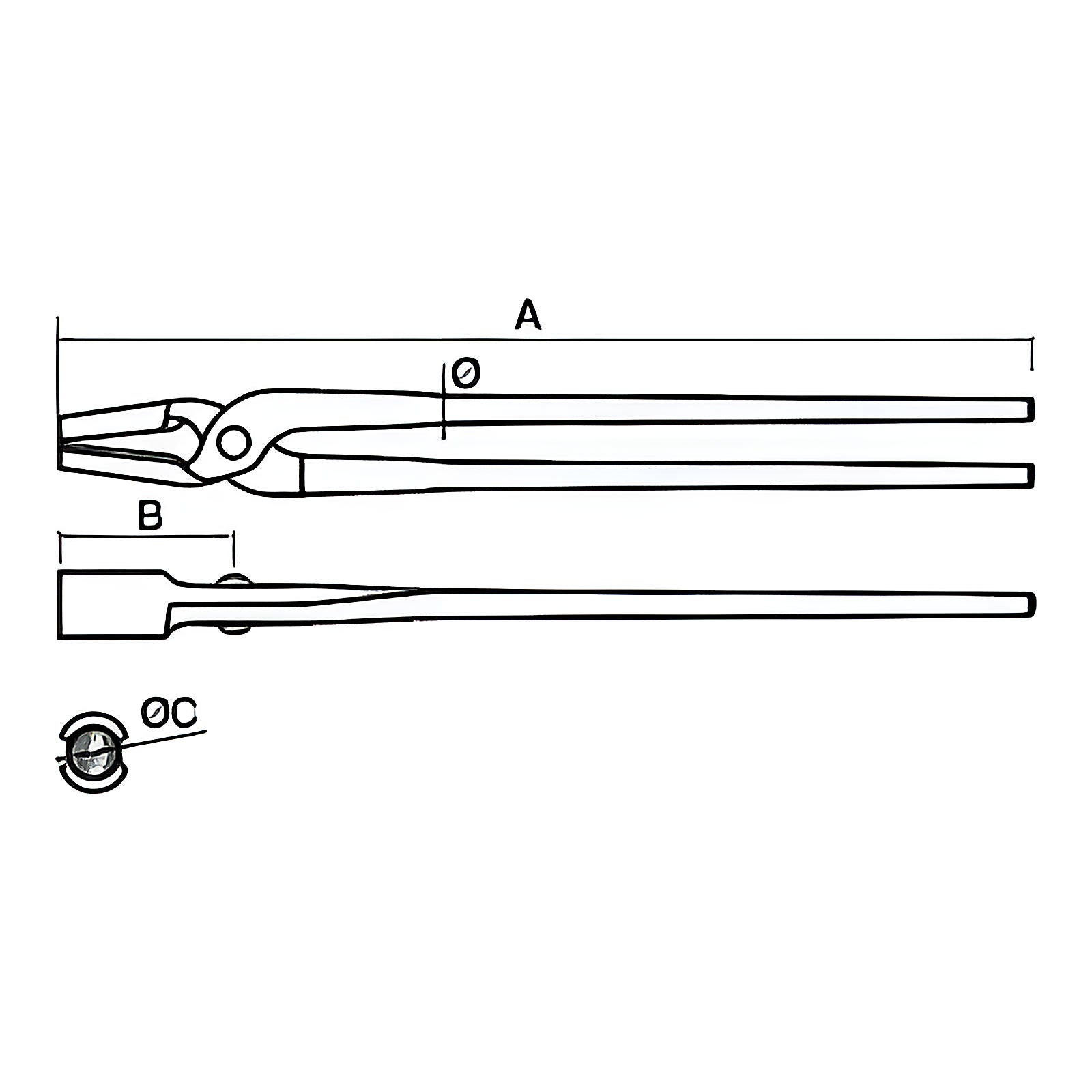 Tenaille de forge renforcée