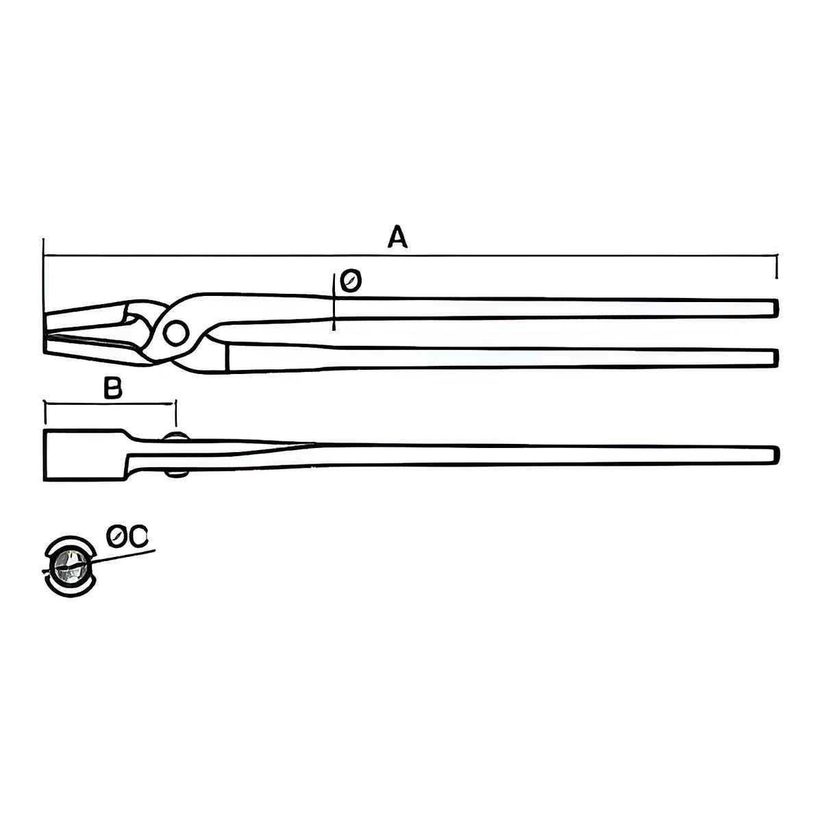 Tenaille de forge renforcée
