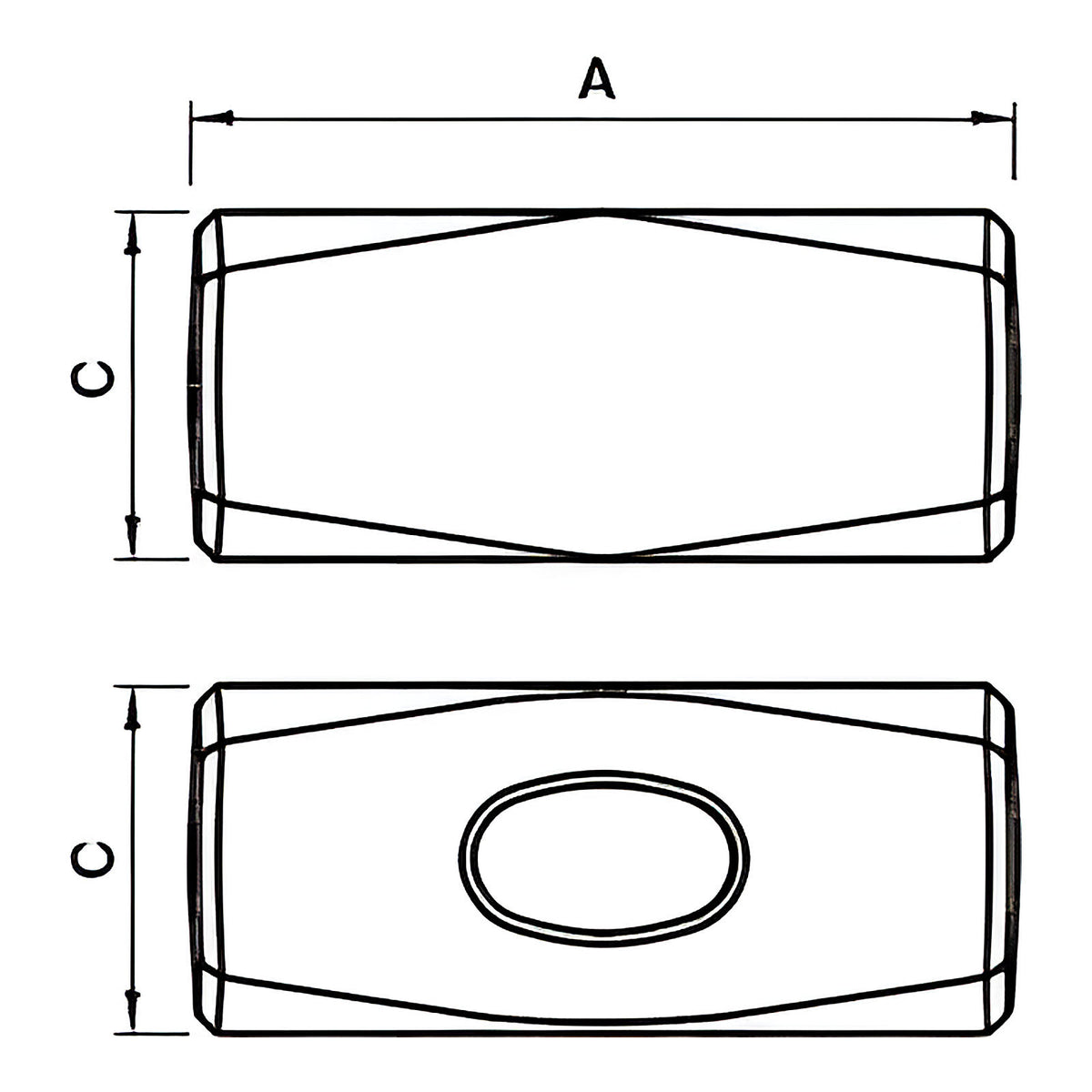 Massette angles abattus manche trimatière Talabot