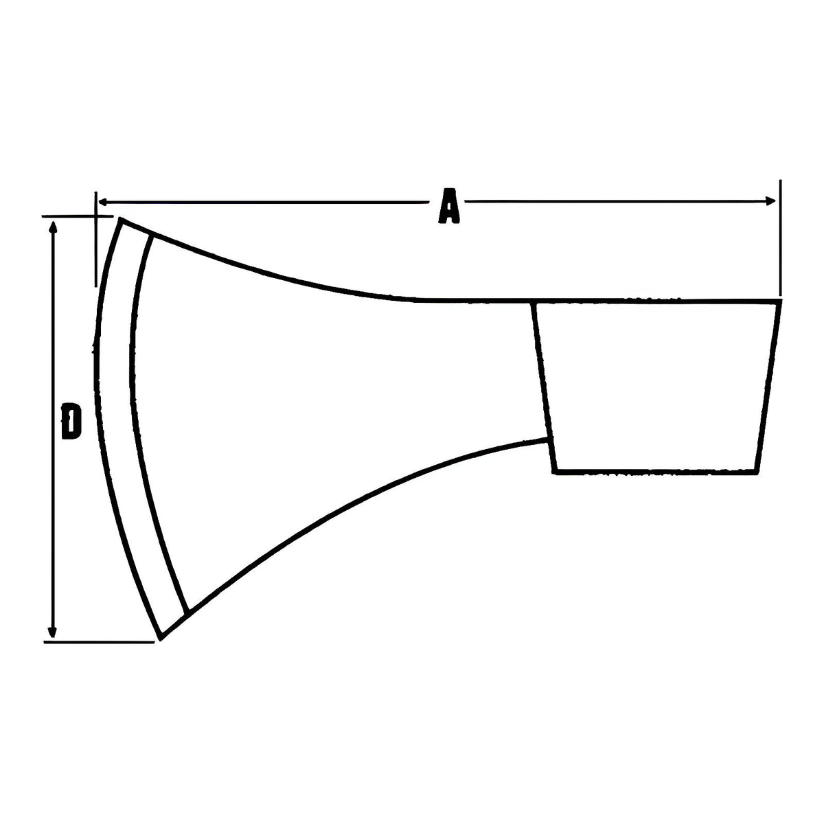 Hache française acier carbone C45 trempée