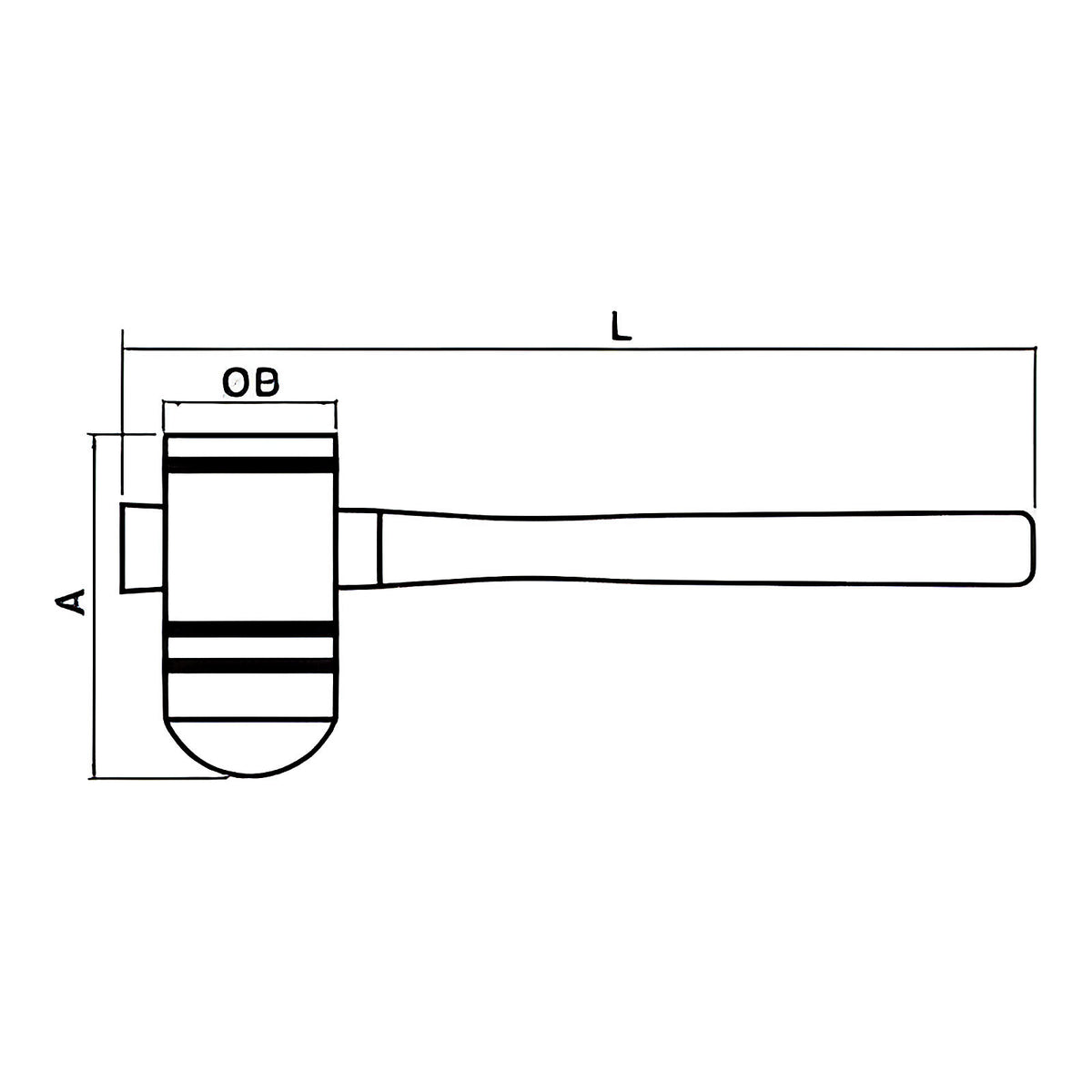Maillet forme à emboutir Dynachoc bois compressé