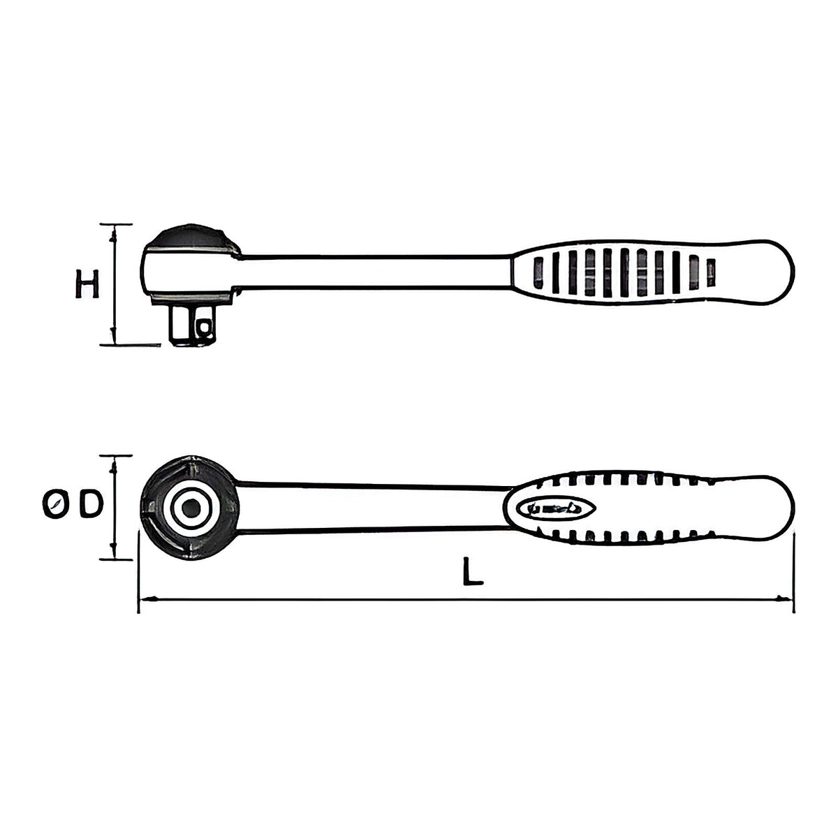 Cliquet Micro 1/4” Premium rond 72 dents sur carte