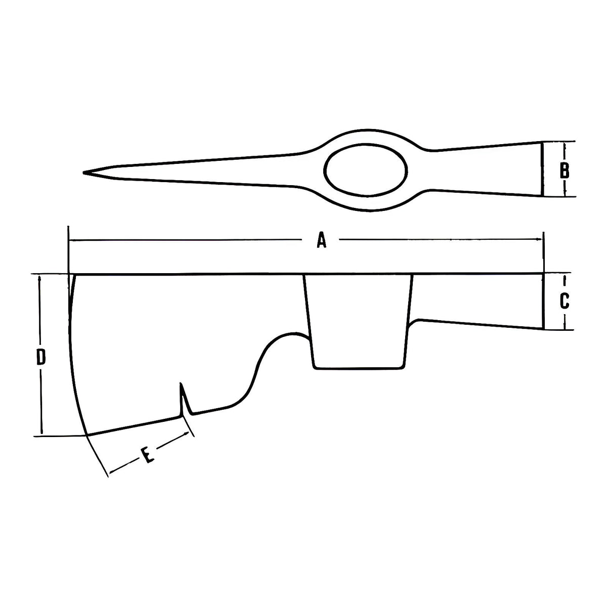 Hachette de plâtrier manche bois pour démolition