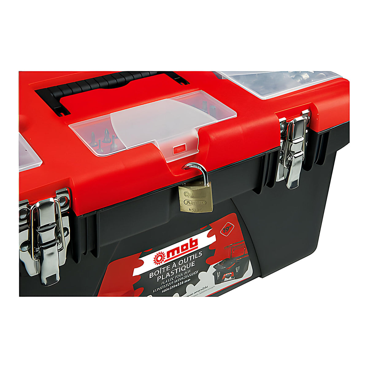Boîte à outils plastique garnie 25 pièces