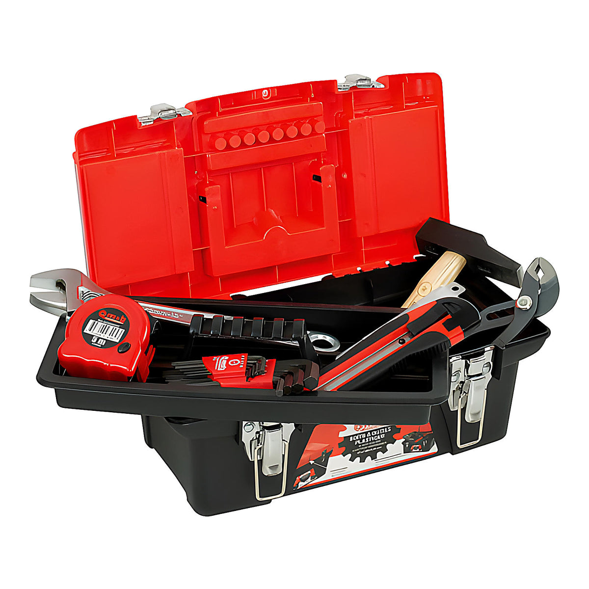Boîte à outils plastique Basic avec plateau amovible