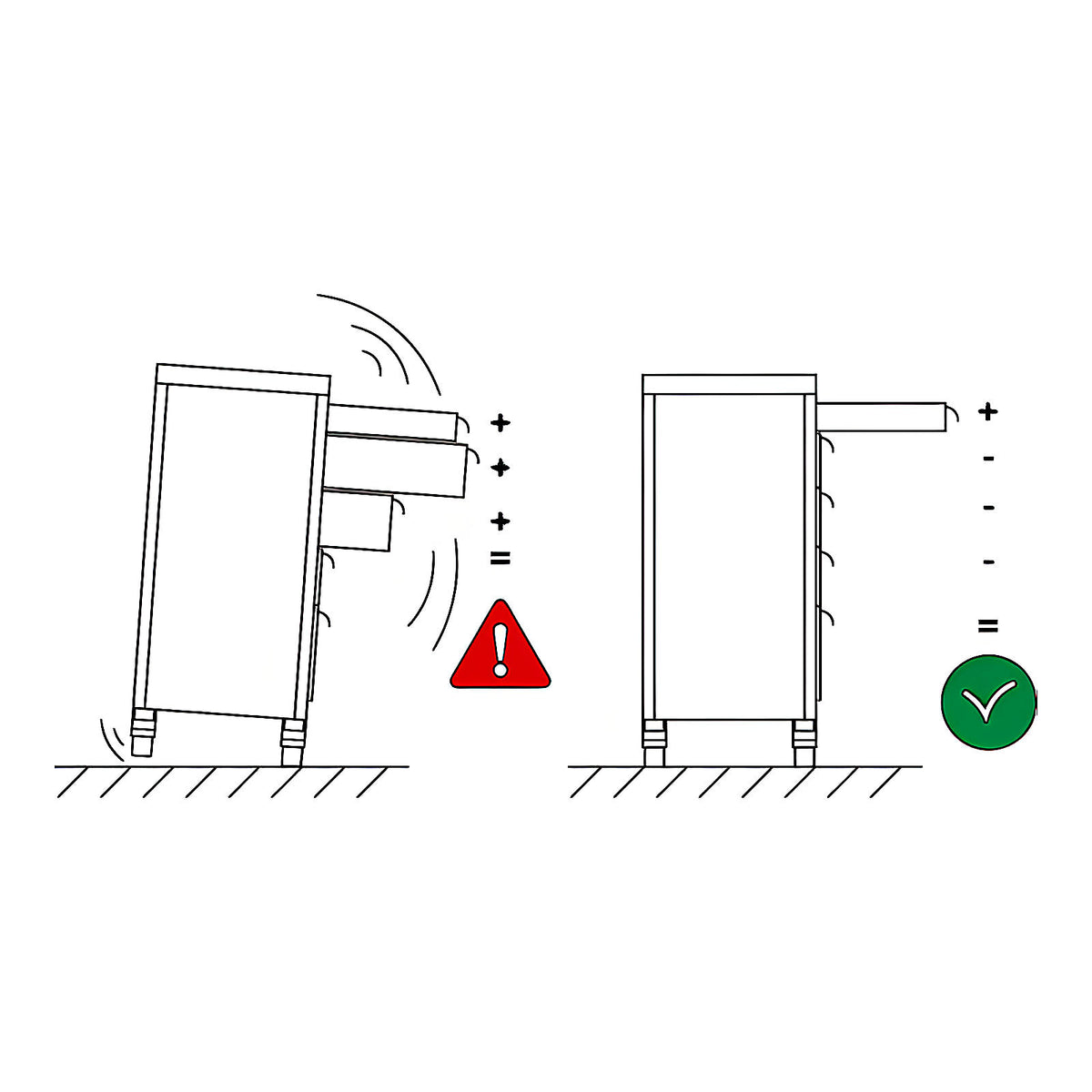 Servante Xliner 5 modules 7 tiroirs anti-basculement
