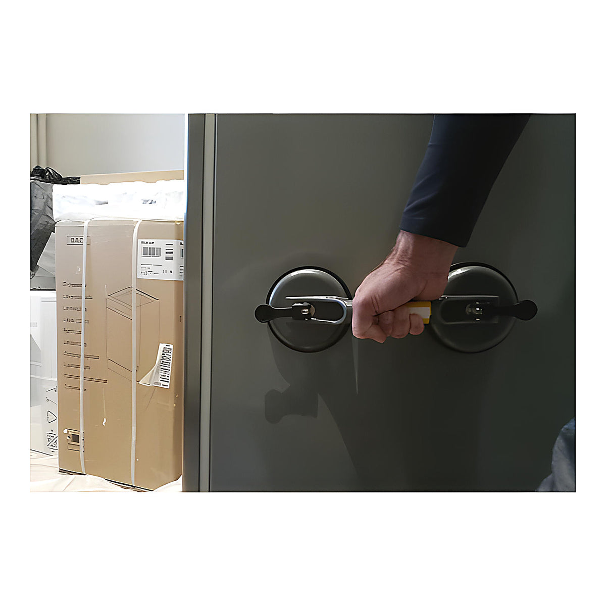 Double ventouse pour pose carreaux panneaux et vitres