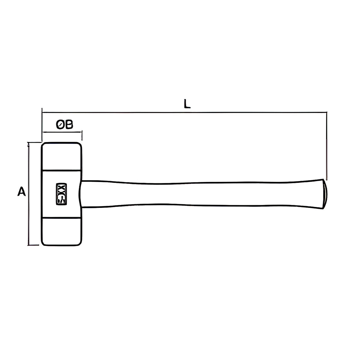 Maillet en plastique embouts cellulose-acétate D69