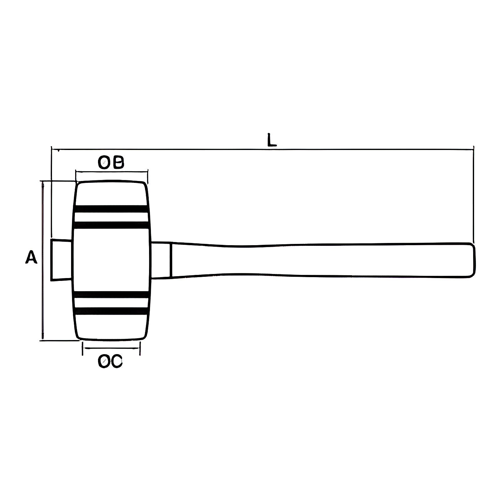 Maillet forme tonneau Dynachoc bois compressé