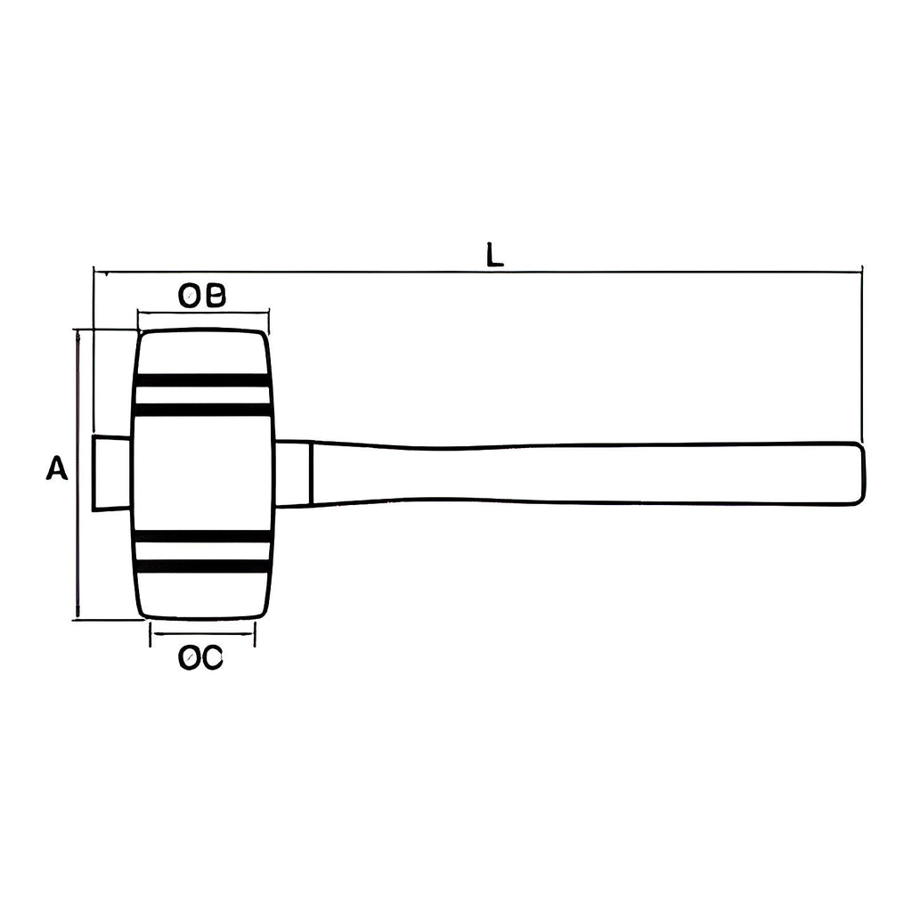Maillet forme tonneau Dynachoc bois compressé