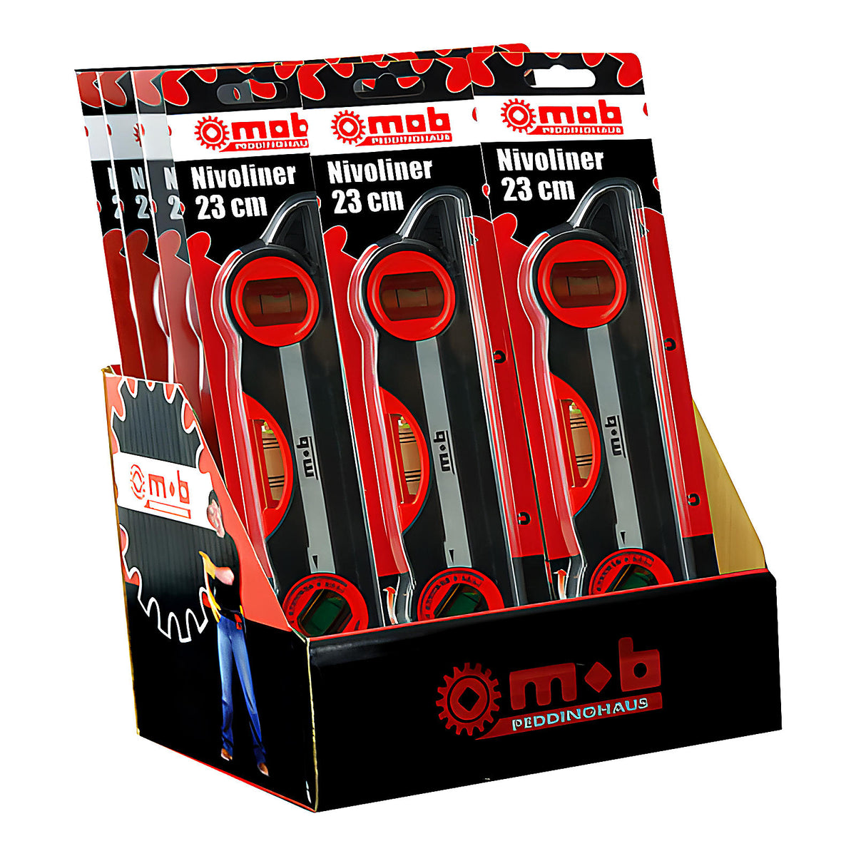 Niveau court Nivoliner magnétique fiole rotative 230 mm
