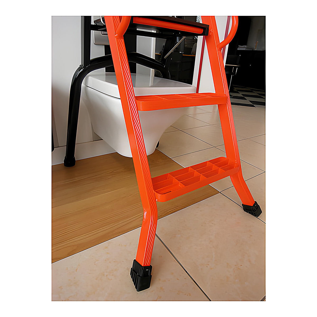 Escabeau pro aluminium 90 cm léger avec porte-outils