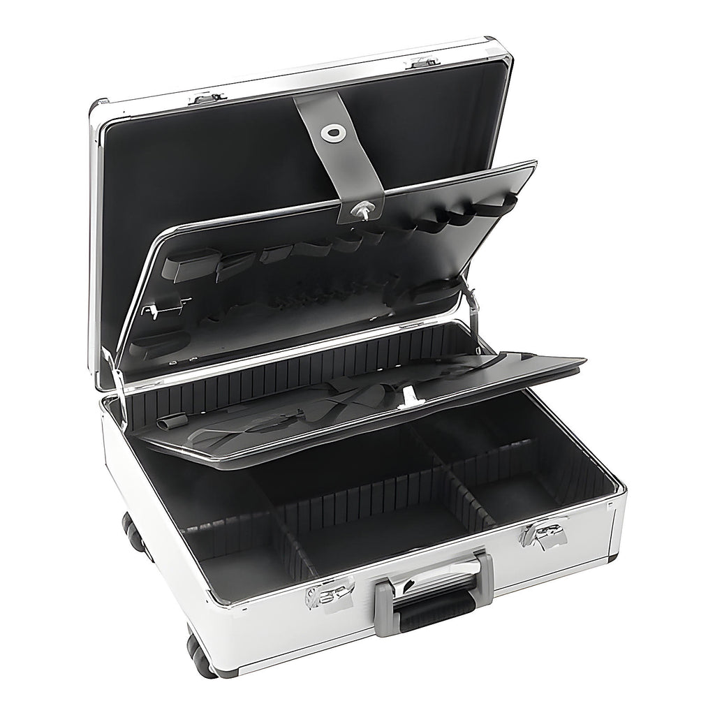 Valise trolley aluminium vide pour rangement