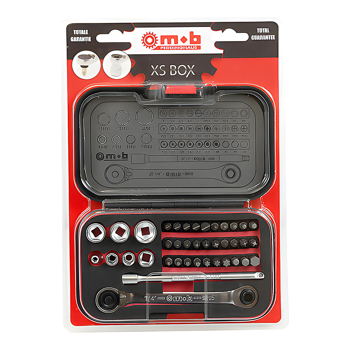 Coffret XS Box 39 pièces 1/4” cliquet 2 en 1