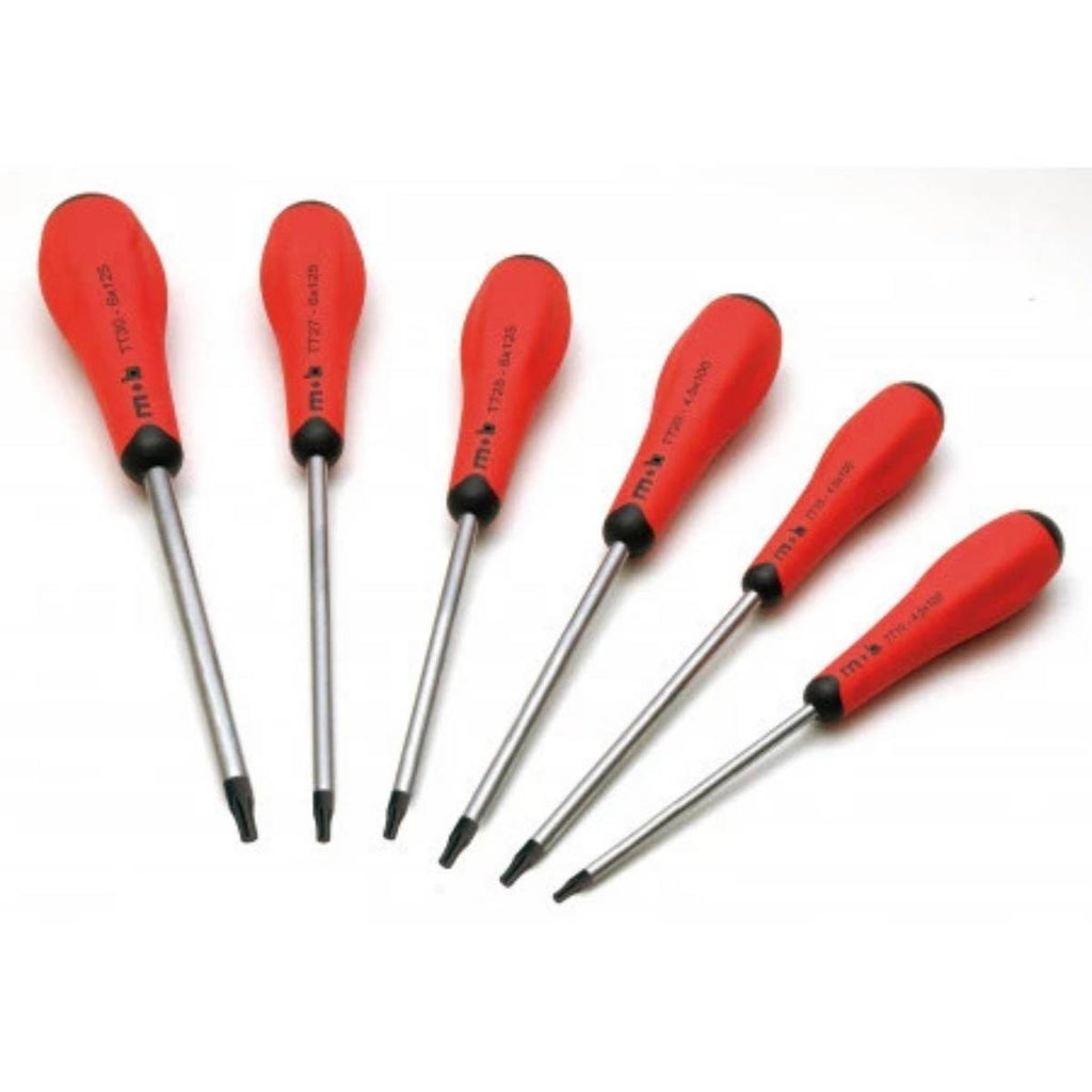 Jeu 6 tournevis Torx bimatière force et précision