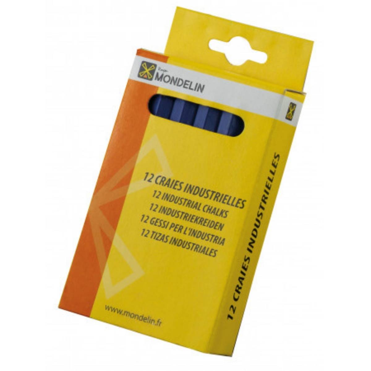 Boîte de 12 craies bleues hexagonales pour traçage