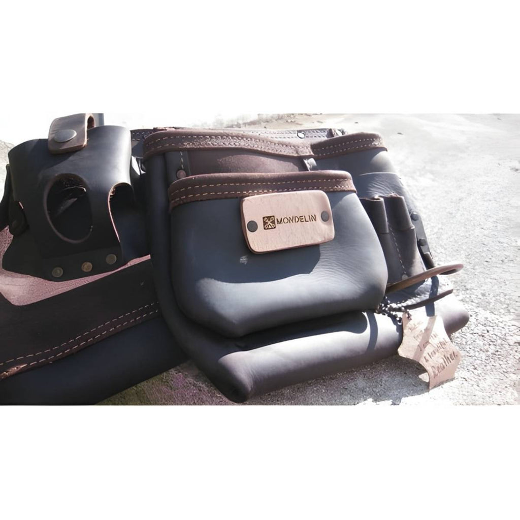 Ceinture avec 11 poches en cuir tanné usage intensif