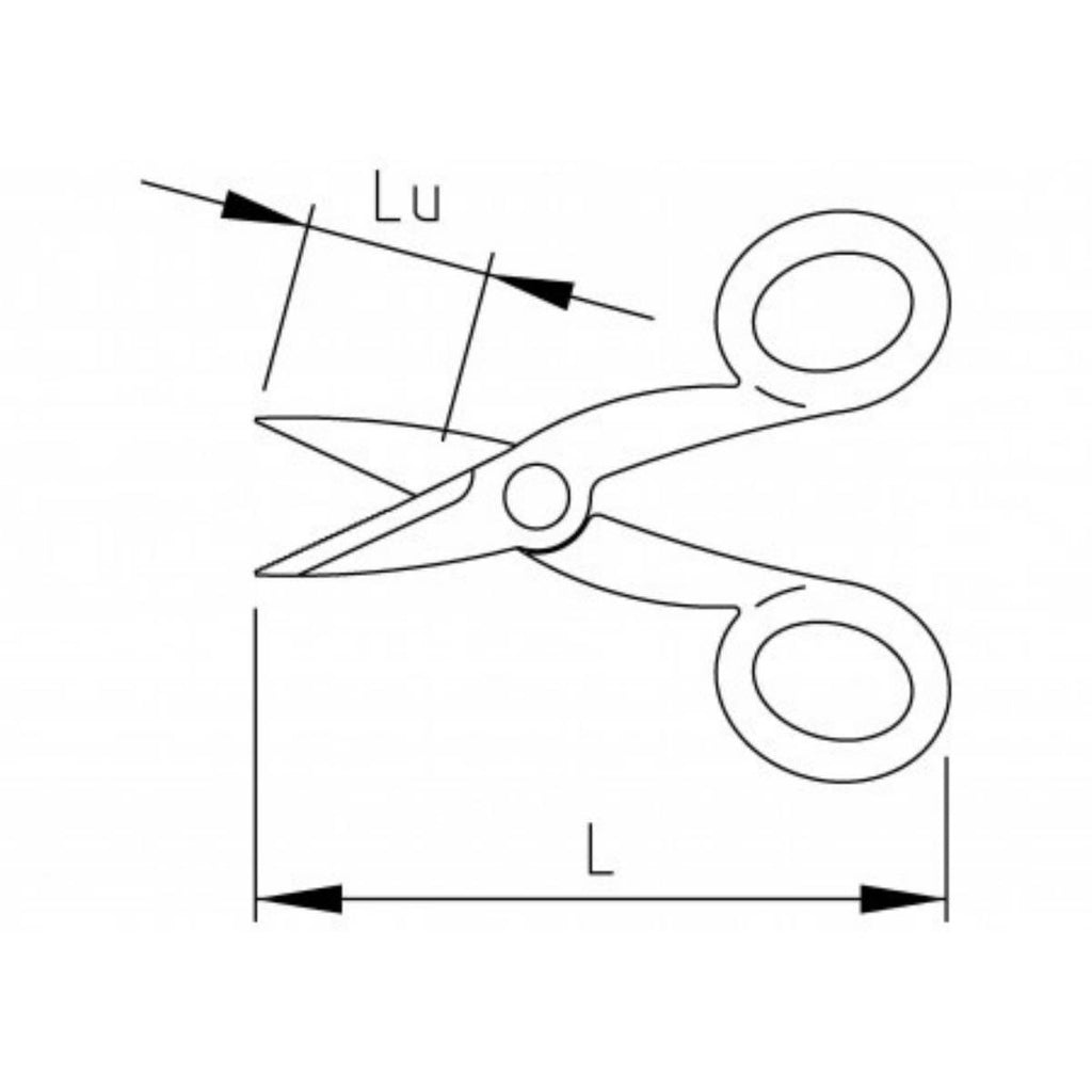 Ciseaux d’atelier Solingen poignées surmoulées sur carte