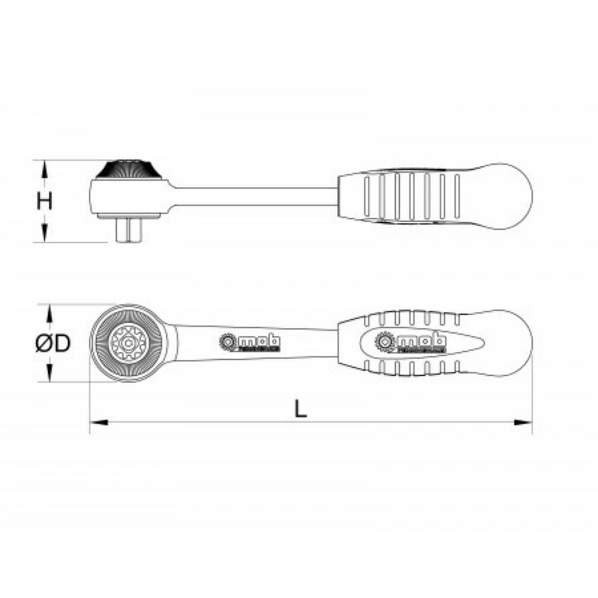 Cliquet rond 1/2” Premium 72 dents